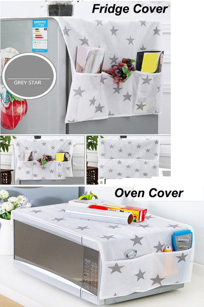 Fridge Cover & Microwave Oven Cover With Storage Pockets