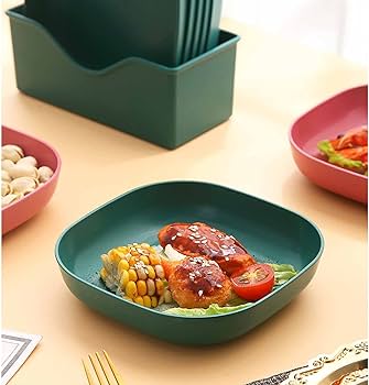 10Pcs Modern Simple snacks Plates with Stand