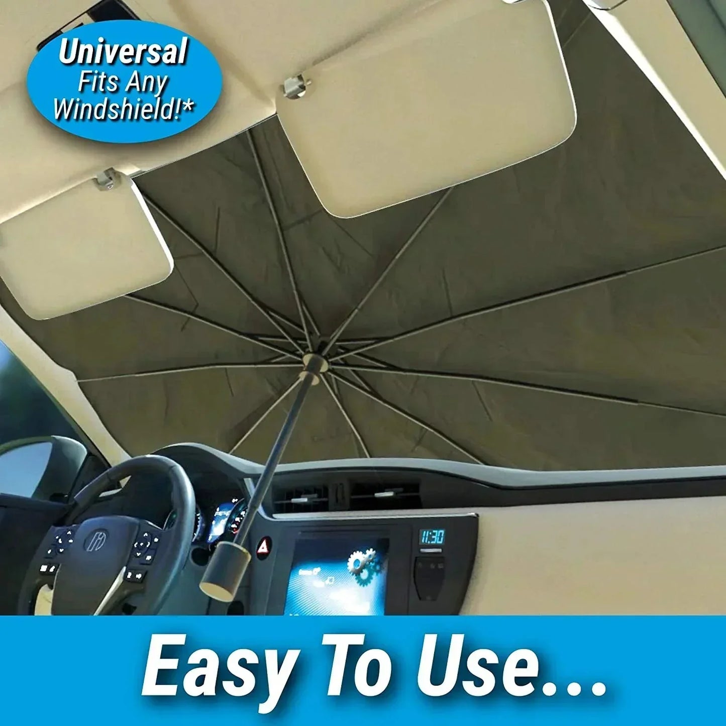 CAR WINDSHIELD SUN SHADE UMBRELLA - FOLDABLE CAR UMBRELLA