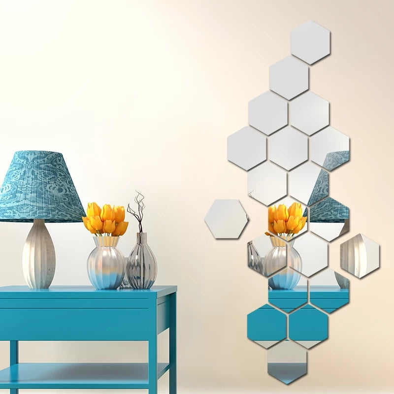 Acrylic Hexagon wall decor Mirror - WM 728