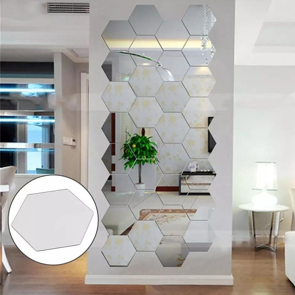 Acrylic Hexagon wall decor Mirror - WM 728