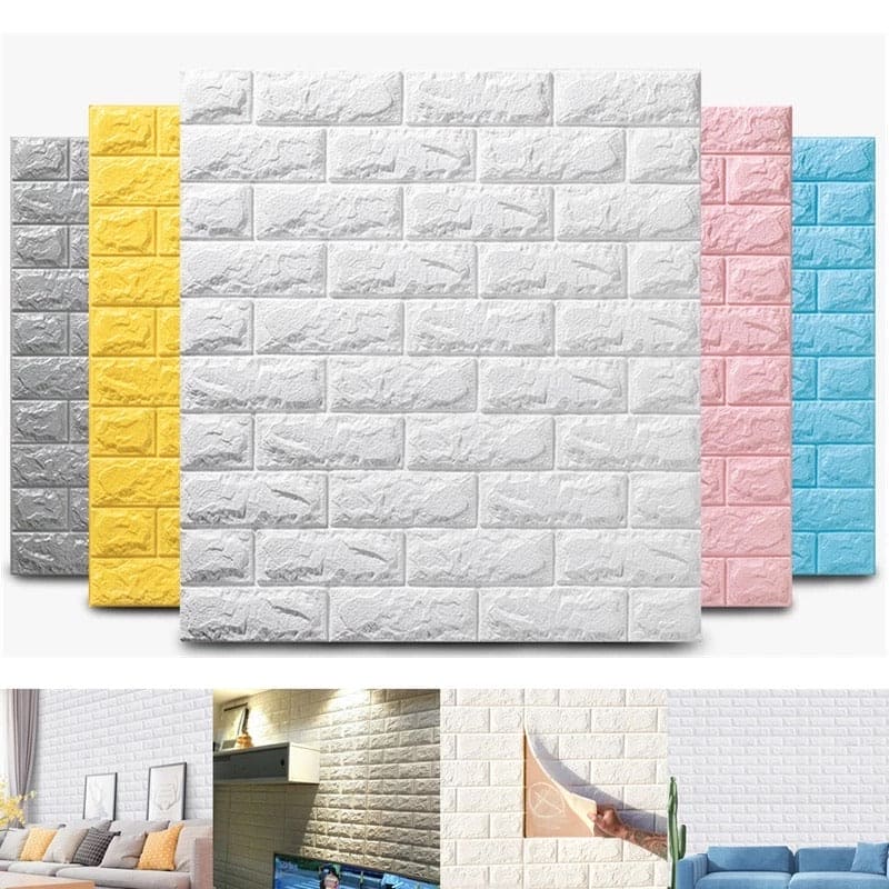 3D Foam Brick Wallpaper Stickers