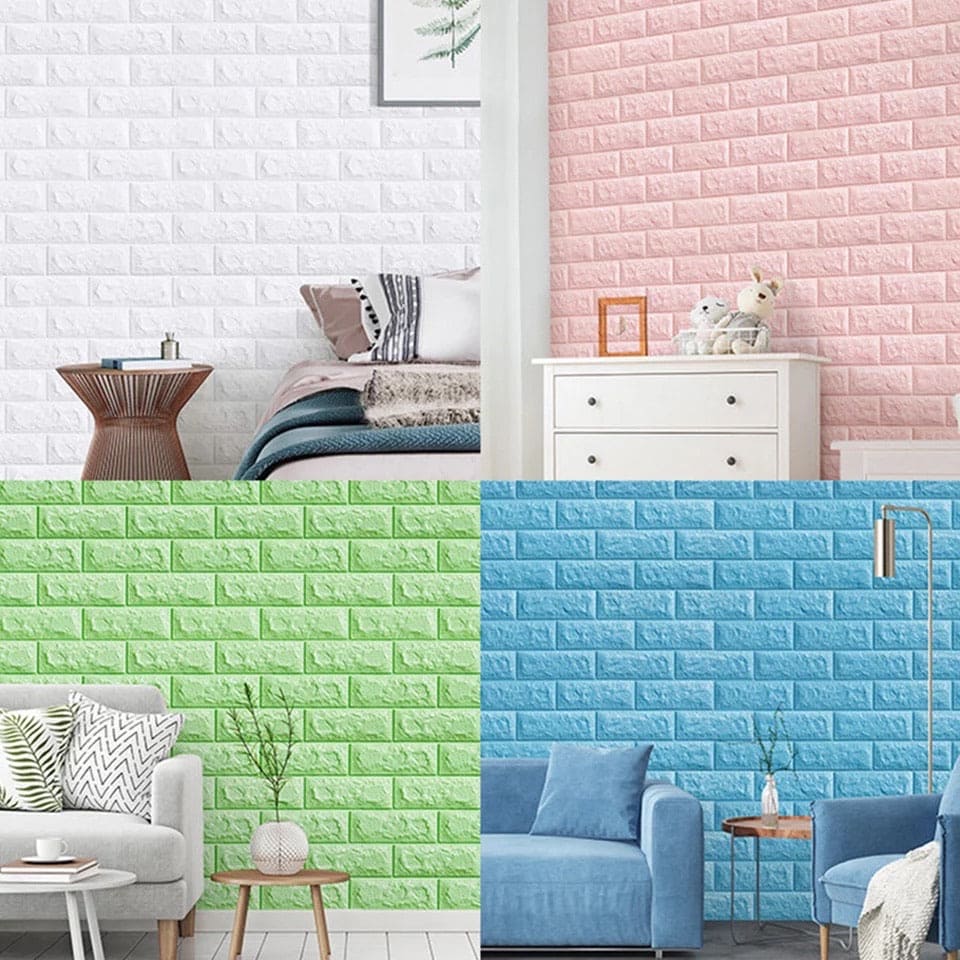 3D Foam Brick Wallpaper Stickers